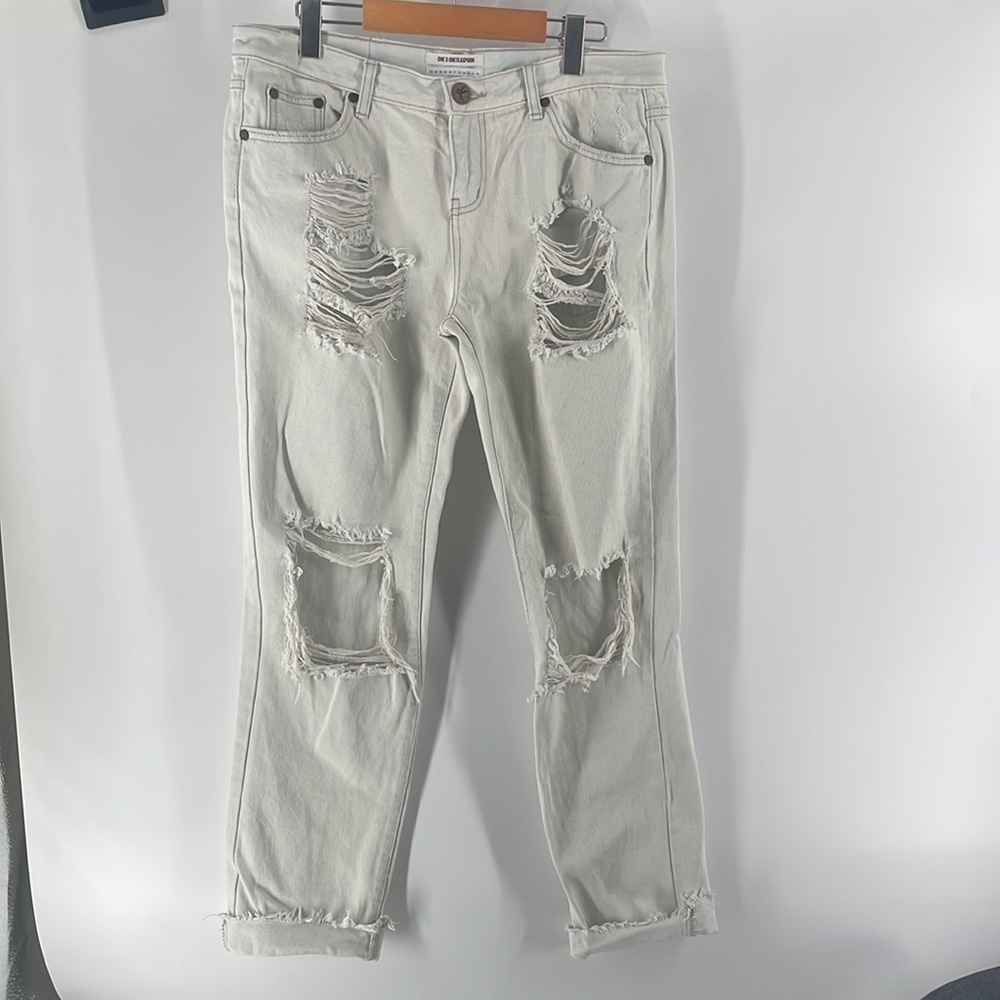 ONE X Oneteaspoon jeans awesome baggies distressed jeans sz 31 - Picture 8 of 11